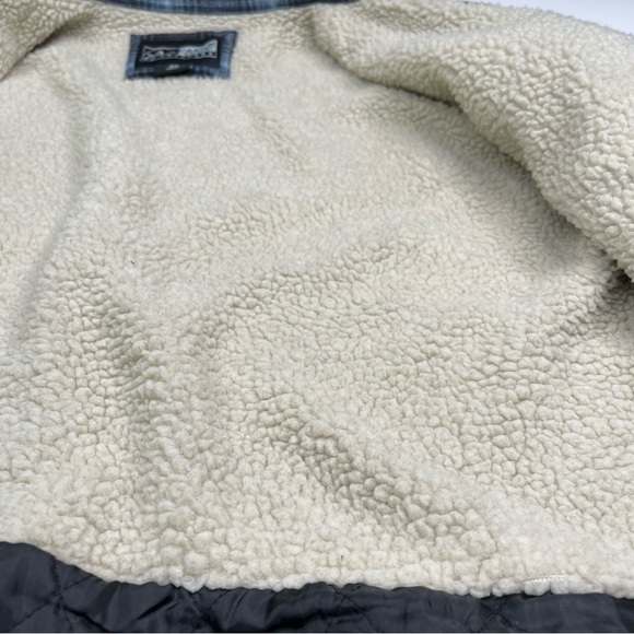 Canyon Guide Outfitters Shacket Sherpa Flannel Shirt Plaid Blue Black Winter 2X - Picture 10 of 16